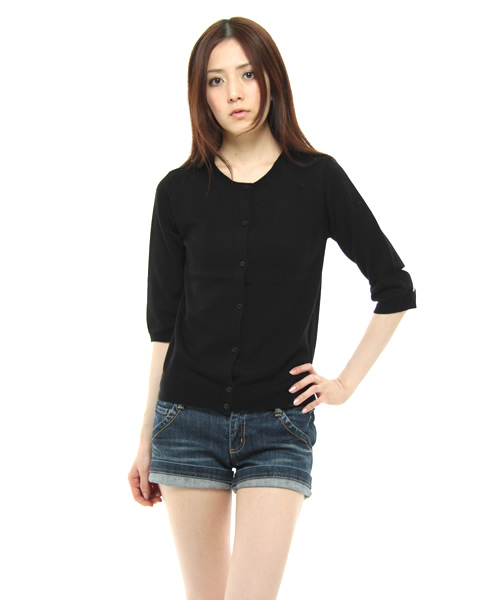 KariAng（カリアング）の「5分袖スターカーデ（カーディガン/ボレロ・レディース・ホワイト/ブラック/グレー・SMALL/MEDIUM）」の9枚目の写真