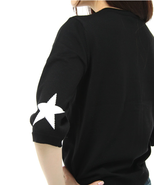 KariAng（カリアング）の「5分袖スターカーデ（カーディガン/ボレロ・レディース・ホワイト/ブラック/グレー・SMALL/MEDIUM）」の7枚目の写真