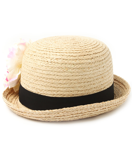 L.D.S.（エルディーエス）の「ラフィア　ボーラーHAT（ハット・レディース・ベージュ・FREE）」の5枚目の写真