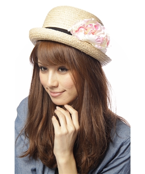 L.D.S.（エルディーエス）の「ラフィア　ボーラーHAT（ハット・レディース・ベージュ・FREE）」の2枚目の写真