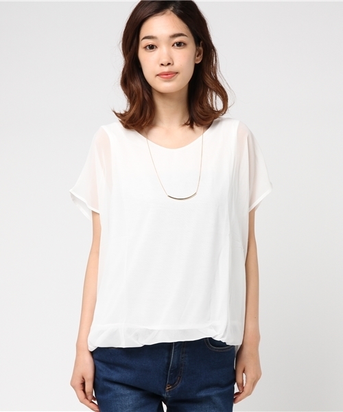 Honeys（ハニーズ）の「アクセ付プルオーバー（Tシャツ/カットソー・レディース・ホワイト系その他/ネイビー/ブルー系その他/オフホワイト/ホワイト系その他2・M/L）」の8枚目の写真