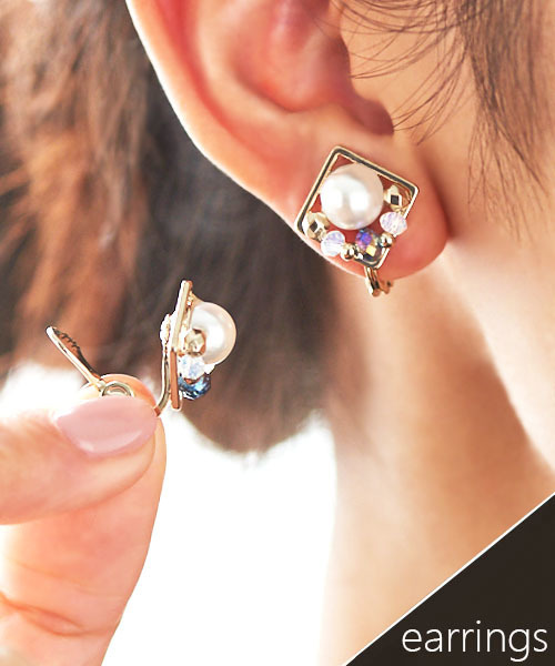 CLAFty by STYLE DELI(クラフティバイスタイルデリ)の「PEARL earring 002 (イヤリング・レディース・アイボリー・FREE)」の2枚目の写真