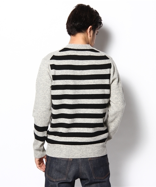 SHIPS JET BLUE（シップスジェットブルー）の「JB バックパターンカーディガン（カーディガン/ボレロ・メンズ・グリーン/グレー/ネイビー・SMALL/LARGE/MEDIUM）」の2枚目の写真