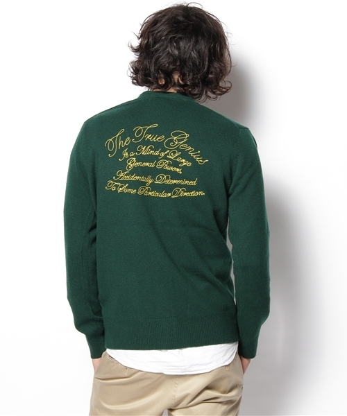 SHIPS JET BLUE（シップスジェットブルー）の「JB バックパターンカーディガン（カーディガン/ボレロ・メンズ・グリーン/グレー/ネイビー・SMALL/LARGE/MEDIUM）」の3枚目の写真