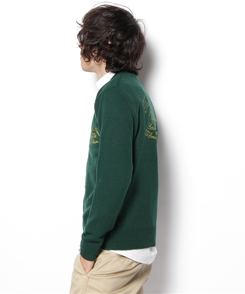 SHIPS JET BLUE（シップスジェットブルー）の「JB バックパターンカーディガン（カーディガン/ボレロ・メンズ・グリーン/グレー/ネイビー・SMALL/LARGE/MEDIUM）」の5枚目の写真