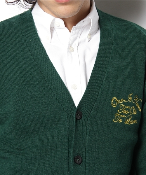 SHIPS JET BLUE（シップスジェットブルー）の「JB バックパターンカーディガン（カーディガン/ボレロ・メンズ・グリーン/グレー/ネイビー・SMALL/LARGE/MEDIUM）」の6枚目の写真