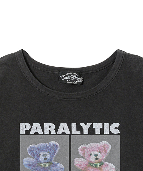 Candy Stripper（キャンディストリッパー）の「PARALYTIC PSYCHO BEAR BIG TEE（Tシャツ/カットソー・レディース・ブラック/カーキ/オフホワイト/ピンク・2）」の14枚目の写真