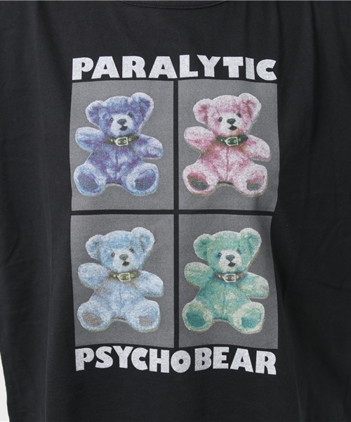 Candy Stripper（キャンディストリッパー）の「PARALYTIC PSYCHO BEAR BIG TEE（Tシャツ/カットソー・レディース・ブラック/カーキ/オフホワイト/ピンク・2）」の8枚目の写真