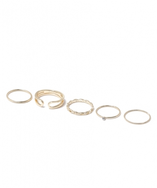 GLOBAL WORK（グローバルワーク）の「アソートセットリング/764890（リング・レディース・ライトイエロー/その他/ゴールド/イエロー系その他/イエロー系その他2・FREE）」の2枚目の写真