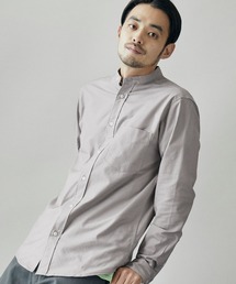 バンドカラー ハイストレッチ L/S オックスフォード シャツ