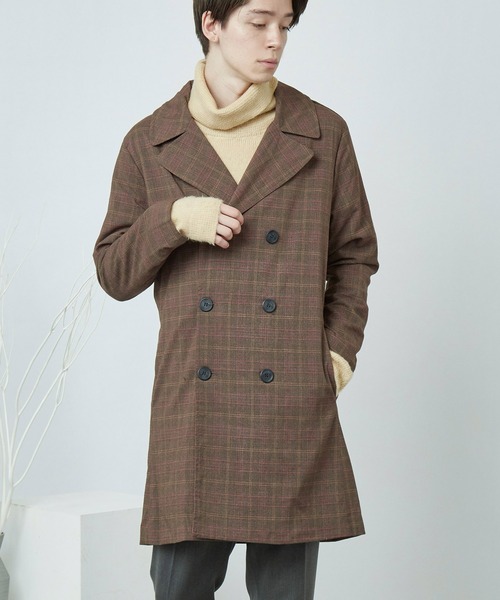 MONO-MART(モノマート)の「T/R ビッグシルエットトレンチコート BIGトレンチコート(MONO-MART)(トレンチコート・メンズ・ブラック/ベージュ/パープル/ネイビー/ブラック系その他/キャメル/ブラウン/ブラウン系その他/ブラウン系その他2・FREE)」の4枚目の写真