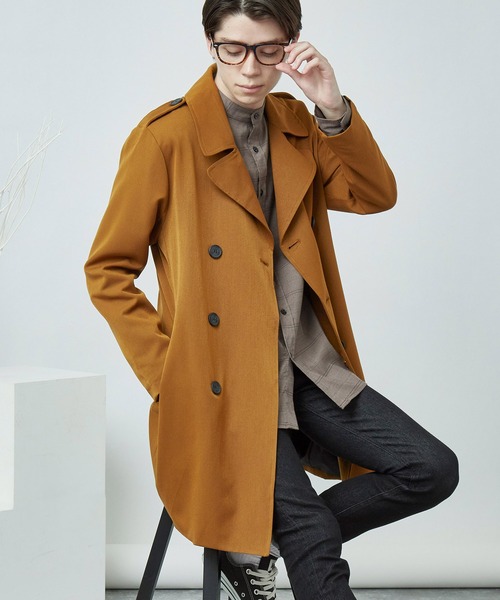 MONO-MART(モノマート)の「T/R ビッグシルエットトレンチコート BIGトレンチコート(MONO-MART)(トレンチコート・メンズ・ブラック/ベージュ/パープル/ネイビー/ブラック系その他/キャメル/ブラウン/ブラウン系その他/ブラウン系その他2・FREE)」の9枚目の写真