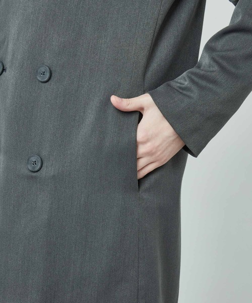 MONO-MART(モノマート)の「T/R ビッグシルエットトレンチコート BIGトレンチコート(MONO-MART)(トレンチコート・メンズ・ブラック/ベージュ/パープル/ネイビー/ブラック系その他/キャメル/ブラウン/ブラウン系その他/ブラウン系その他2・FREE)」の15枚目の写真