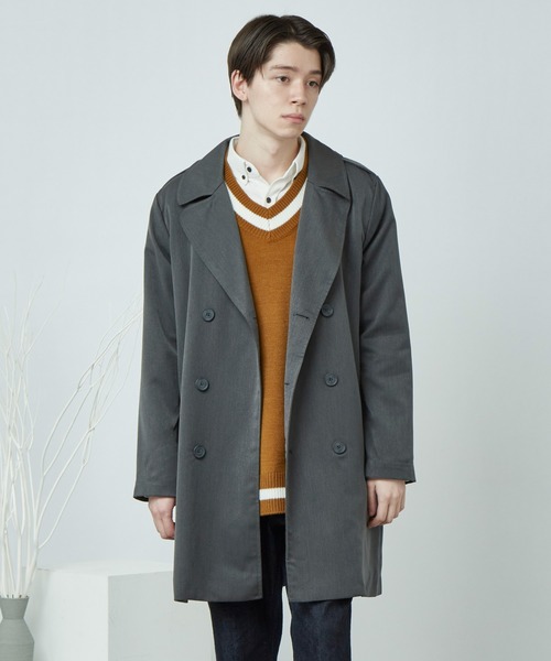 MONO-MART(モノマート)の「T/R ビッグシルエットトレンチコート BIGトレンチコート(MONO-MART)(トレンチコート・メンズ・ブラック/ベージュ/パープル/ネイビー/ブラック系その他/キャメル/ブラウン/ブラウン系その他/ブラウン系その他2・FREE)」の22枚目の写真