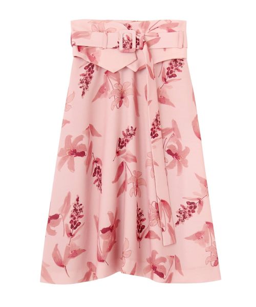 LAGUNAMOON(ラグナムーン)の「リリ-フラワーコルセットベルトフレアースカート(スカート・レディース・ブラック/ピンク・SMALL/MEDIUM)」の8枚目の写真