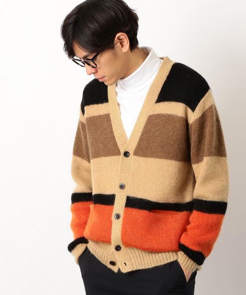 green label relaxing（グリーンレーベルリラクシング）の「[コートロール] SC★ CR*GLR MLT/B SHAGY カーディガン ◆（カーディガン/ボレロ・メンズ・ベージュ/グレー・LARGE/SMALL/MEDIUM）」の2枚目の写真