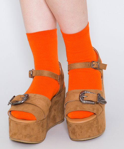 WEGO（ウィゴー）の「WEGO/無地ソックス（ソックス/靴下・レディース・ピンク系その他/ホワイト/グリーン/ライトグレー/イエロー/レッド/オレンジ/ブラック/アイボリー/ライトパープル・FREE）」の10枚目の写真