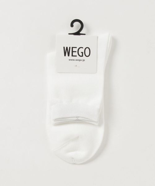 WEGO（ウィゴー）の「WEGO/無地ソックス（ソックス/靴下・レディース・ピンク系その他/ホワイト/グリーン/ライトグレー/イエロー/レッド/オレンジ/ブラック/アイボリー/ライトパープル・FREE）」の2枚目の写真
