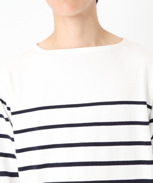 niko and...（ニコアンド）の「バスクボーダー7分袖プルオーバー【niko and ...】（Tシャツ/カットソー・メンズ・ブラック/ブルー/オフホワイト/ピンク・LARGE/MEDIUM）」の14枚目の写真