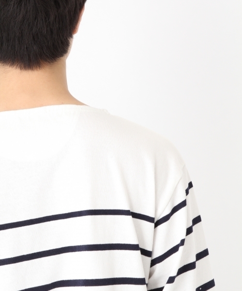 niko and...（ニコアンド）の「バスクボーダー7分袖プルオーバー【niko and ...】（Tシャツ/カットソー・メンズ・ブラック/ブルー/オフホワイト/ピンク・LARGE/MEDIUM）」の17枚目の写真