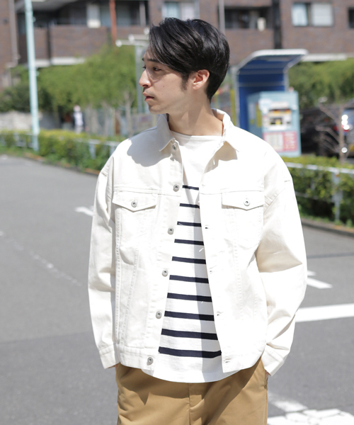 niko and...（ニコアンド）の「バスクボーダー7分袖プルオーバー【niko and ...】（Tシャツ/カットソー・メンズ・ブラック/ブルー/オフホワイト/ピンク・LARGE/MEDIUM）」の20枚目の写真