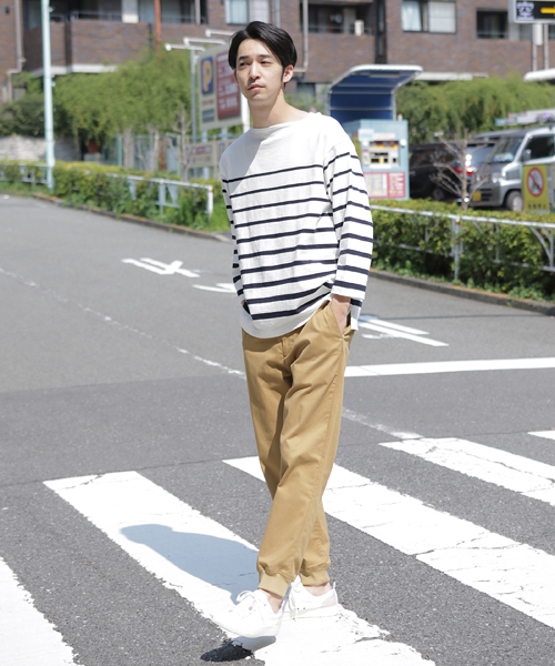 niko and...（ニコアンド）の「バスクボーダー7分袖プルオーバー【niko and ...】（Tシャツ/カットソー・メンズ・ブラック/ブルー/オフホワイト/ピンク・LARGE/MEDIUM）」の21枚目の写真