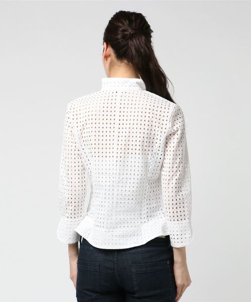 NARACAMICIE(ナラカミーチェ)の「イタリアンカットワークレースフリルブラウス(シャツ/ブラウス・レディース・ホワイト・LARGE/MEDIUM/SMALL)」の2枚目の写真