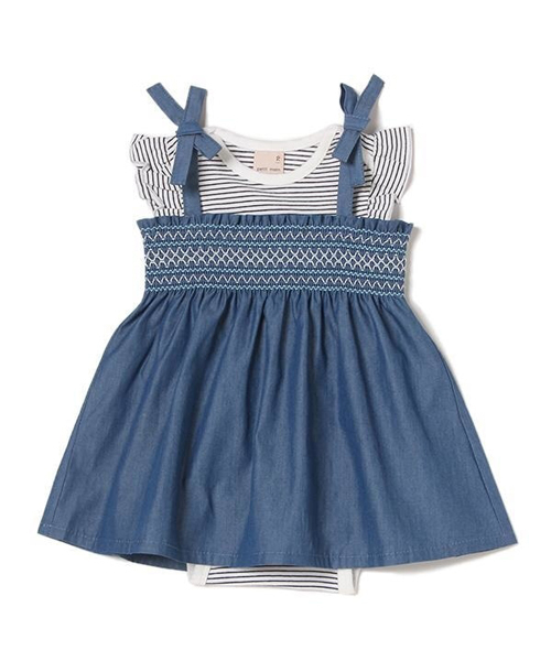 Petit Main プティマイン の キャミワンピ フリルロンパースセット ロンパース Wear