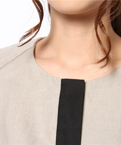 FIGARO Paris（フィガロパリ）の「リネンツイル ノーカラージャケット（ノーカラージャケット・レディース・アイボリー・36）」の6枚目の写真