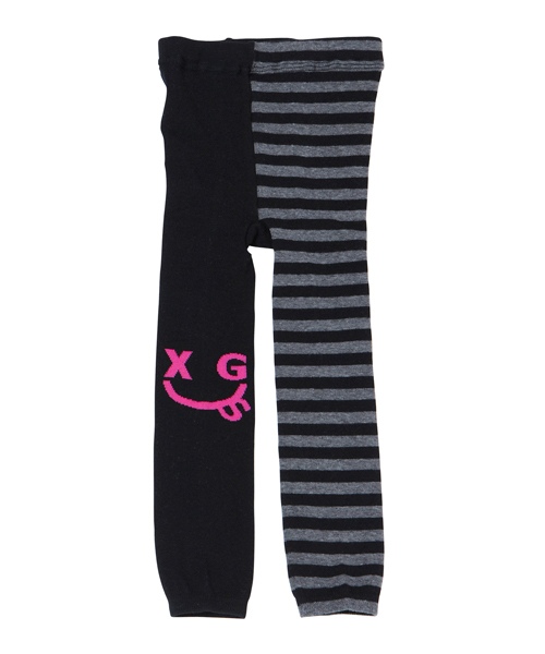 X-girl Stages（エックスガールステージス）の「“SMILEY” KNIT LEGGINGS (M・L)（レギンス/スパッツ・キッズ・ブラック/パープル/ピンク・MEDIUM/LARGE）」の4枚目の写真
