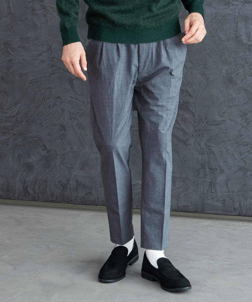 green label relaxing（グリーンレーベルリラクシング）の「【WEB限定】OS★★T/R 2P EASY テーパードパンツ / アンクルパンツ Ⅱ（スラックス・メンズ・グレー/ネイビー/ブラック・LARGE/X-SMALL/X-LARGE/SMALL/MEDIUM）」の3枚目の写真
