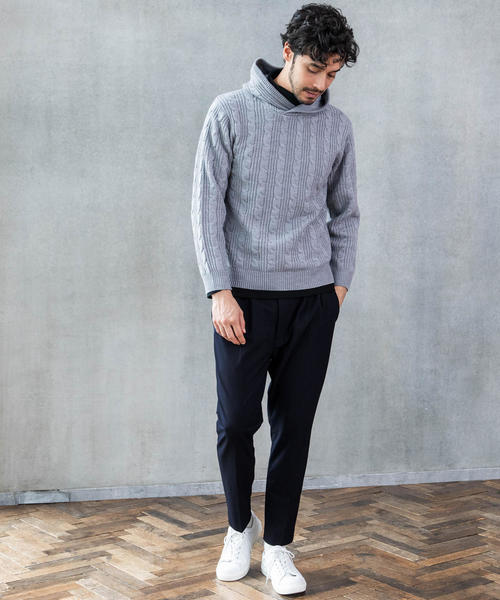 green label relaxing（グリーンレーベルリラクシング）の「【WEB限定】OS★★T/R 2P EASY テーパードパンツ / アンクルパンツ Ⅱ（スラックス・メンズ・グレー/ネイビー/ブラック・LARGE/X-SMALL/X-LARGE/SMALL/MEDIUM）」の14枚目の写真