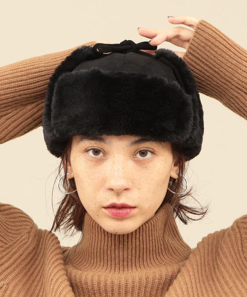BEAUTY&YOUTH UNITED ARROWS(ビューティーアンドユースユナイテッドアローズ)の「BY フェイクファー フライトハット ◆(ハット・レディース・ブラウン/ブラック・FREE)」の9枚目の写真