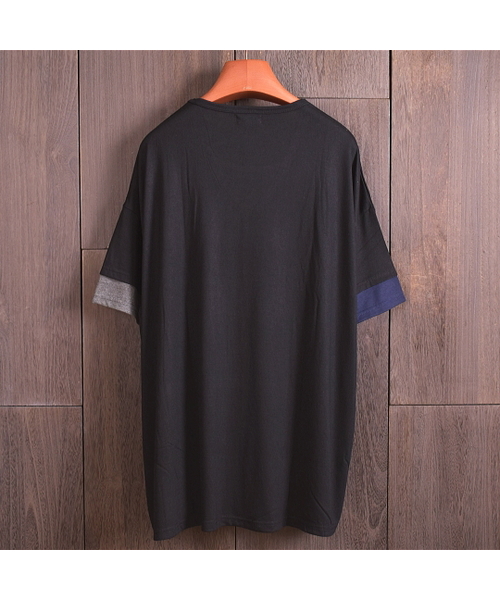 ARCHIVER(アーカイバ)の「【Bl】フェイクVネック半袖カットソー 無地(Tシャツ/カットソー・レディース・チャコールグレー/カーキ/ピンク/マルチ/ブラック・MEDIUM/LARGE)」の21枚目の写真