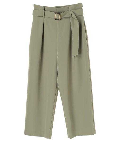 YECCA VECCA(イェッカヴェッカ)の「P.ダブルクロスワイドパンツ(その他パンツ・レディース・ネイビー/カーキ/ライトベージュ・SMALL/MEDIUM)」の6枚目の写真