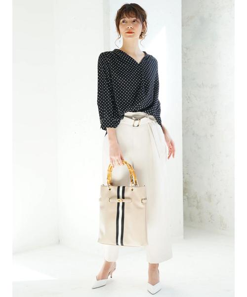 YECCA VECCA(イェッカヴェッカ)の「P.ダブルクロスワイドパンツ(その他パンツ・レディース・ネイビー/カーキ/ライトベージュ・SMALL/MEDIUM)」の11枚目の写真