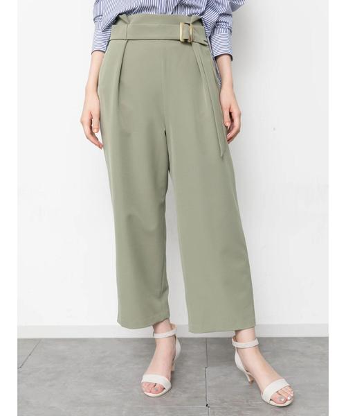 YECCA VECCA(イェッカヴェッカ)の「P.ダブルクロスワイドパンツ(その他パンツ・レディース・ネイビー/カーキ/ライトベージュ・SMALL/MEDIUM)」の10枚目の写真