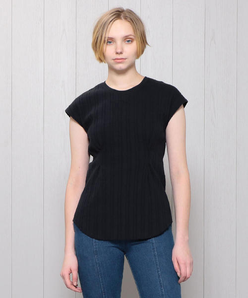 BEAUTY&YOUTH UNITED ARROWS(ビューティーアンドユースユナイテッドアローズ)の「<R JUBILEE>RIB FRENCH SLEEVE PULLOVER/カットソー. о(Tシャツ/カットソー・レディース・ライム/ネイビー/ホワイト/ブラウン・MEDIUM)」の1枚目の写真