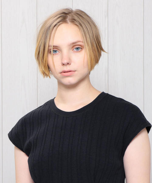 BEAUTY&YOUTH UNITED ARROWS(ビューティーアンドユースユナイテッドアローズ)の「<R JUBILEE>RIB FRENCH SLEEVE PULLOVER/カットソー. о(Tシャツ/カットソー・レディース・ライム/ネイビー/ホワイト/ブラウン・MEDIUM)」の11枚目の写真