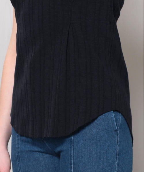 BEAUTY&YOUTH UNITED ARROWS(ビューティーアンドユースユナイテッドアローズ)の「<R JUBILEE>RIB FRENCH SLEEVE PULLOVER/カットソー. о(Tシャツ/カットソー・レディース・ライム/ネイビー/ホワイト/ブラウン・MEDIUM)」の13枚目の写真