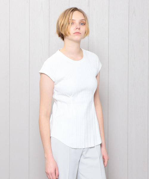 BEAUTY&YOUTH UNITED ARROWS(ビューティーアンドユースユナイテッドアローズ)の「<R JUBILEE>RIB FRENCH SLEEVE PULLOVER/カットソー. о(Tシャツ/カットソー・レディース・ライム/ネイビー/ホワイト/ブラウン・MEDIUM)」の9枚目の写真