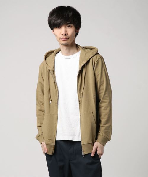 PARKS TOKYO SELECT(パークストウキョウセレクト)の「【BS】天竺空紡糸ジップアップパーカー(パーカー・メンズ・ブラック/ベージュ/ネイビー/杢グレー・MEDIUM/LARGE)」の3枚目の写真