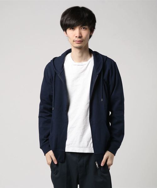 PARKS TOKYO SELECT(パークストウキョウセレクト)の「【BS】天竺空紡糸ジップアップパーカー(パーカー・メンズ・ブラック/ベージュ/ネイビー/杢グレー・MEDIUM/LARGE)」の4枚目の写真