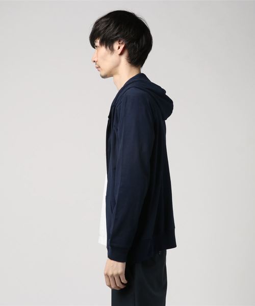 PARKS TOKYO SELECT(パークストウキョウセレクト)の「【BS】天竺空紡糸ジップアップパーカー(パーカー・メンズ・ブラック/ベージュ/ネイビー/杢グレー・MEDIUM/LARGE)」の5枚目の写真