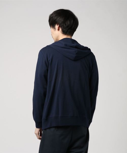 PARKS TOKYO SELECT(パークストウキョウセレクト)の「【BS】天竺空紡糸ジップアップパーカー(パーカー・メンズ・ブラック/ベージュ/ネイビー/杢グレー・MEDIUM/LARGE)」の6枚目の写真
