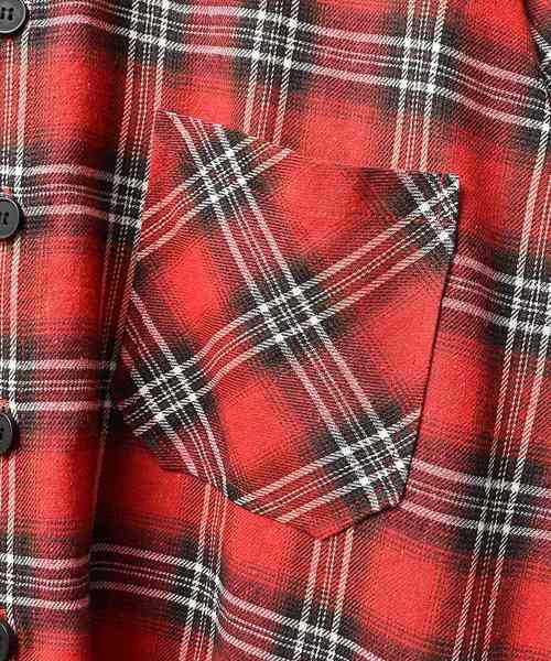 MinoriTY(マイノリティ)の「長袖 チェック ドルマンスリーブ ルーズシルエット シャツ(シャツ/ブラウス・メンズ・ブラック/ベージュ/レッド・M/L)」の11枚目の写真