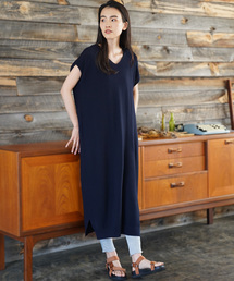 AMERICAN HOLIC | Vネックコクーンガーターニットワンピース(ワンピース)