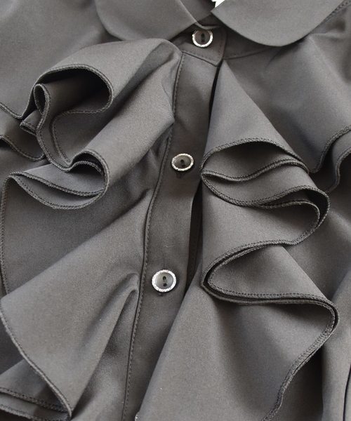 Lace Ladies（レースレディース）の「丸襟フリル長袖ブラウス シャツ（シャツ/ブラウス・レディース・ブラック/ホワイト・L/M/S/XL/XXL）」の18枚目の写真