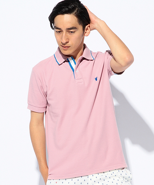 coen（コーエン）の「レギュラーポロシャツ（ポロシャツ・メンズ・オフホワイト/ライラック/ライトピンク/コバルトブルー/ケリー/ネイビー・LARGE/SMALL/MEDIUM/X-LARGE）」の6枚目の写真