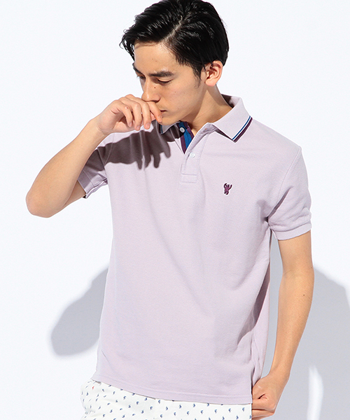 coen（コーエン）の「レギュラーポロシャツ（ポロシャツ・メンズ・オフホワイト/ライラック/ライトピンク/コバルトブルー/ケリー/ネイビー・LARGE/SMALL/MEDIUM/X-LARGE）」の5枚目の写真